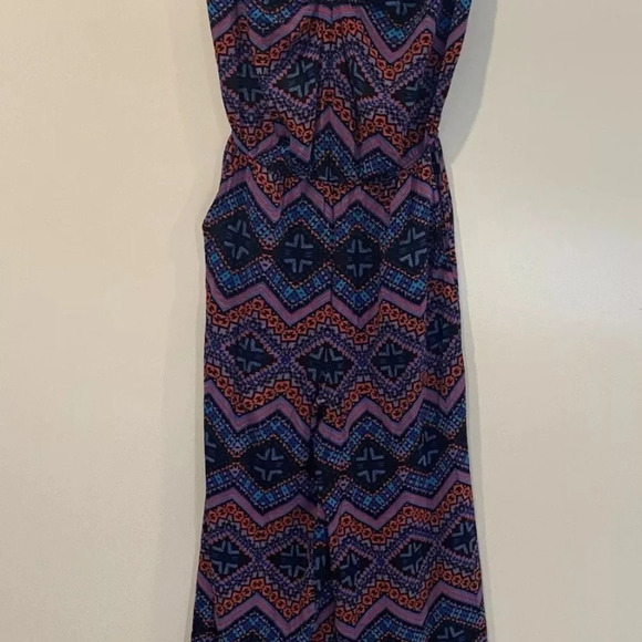 Express Multi Color Tribal Print Wide Leg Jumpsuit Womens Size Medium (555) - Picture 3 of 8